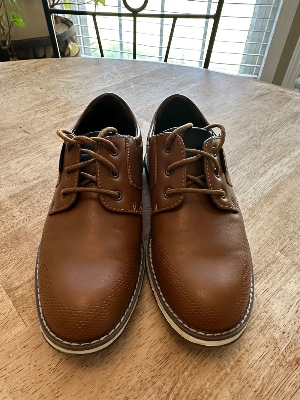 Kids Brown Dress Lace-Up Shoes - Classic School Style